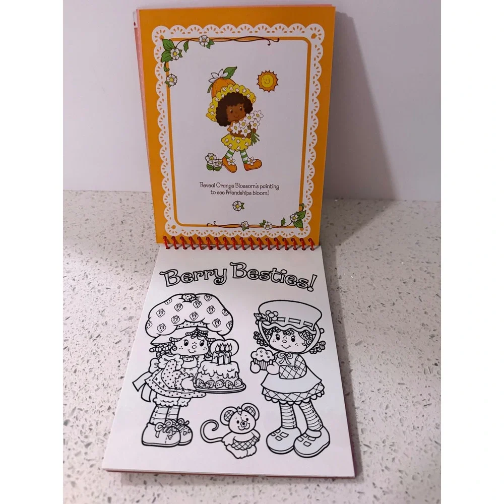 Strawberry Shortcake Aqua Art Pad Water Reveal Coloring Book 4 Reusable Boards